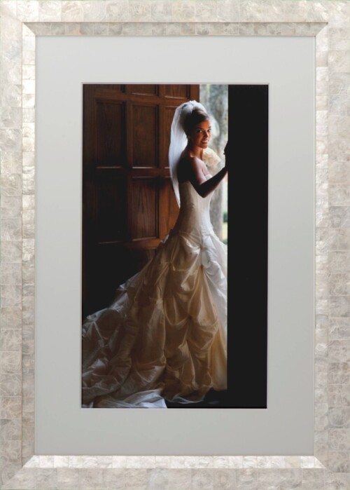 Custom framed bridal portrait